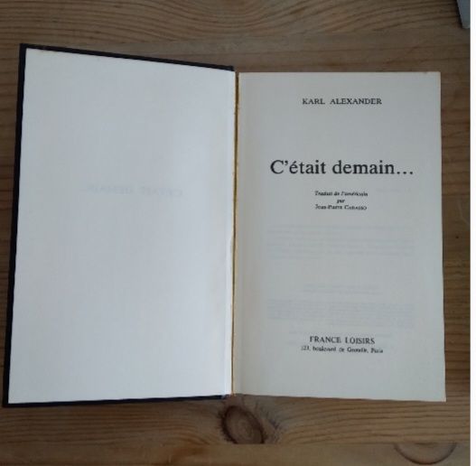 Thriller Kark Alexander C'�tait demain 2 Angers (49)