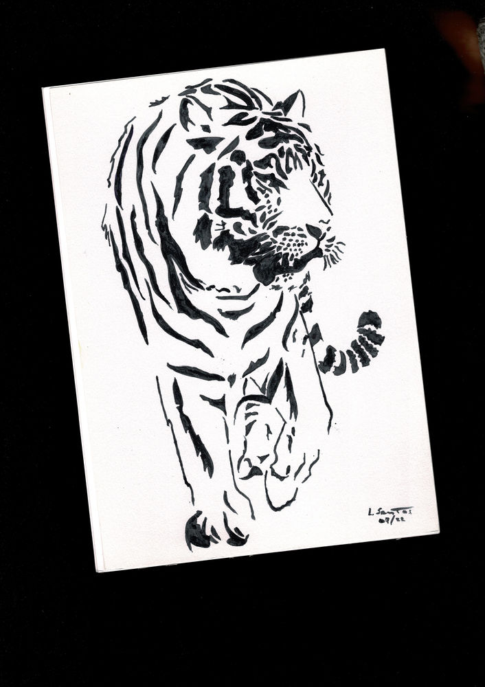 Tigre Minimaliste: A4 Peinture D�corative 6 Portugal