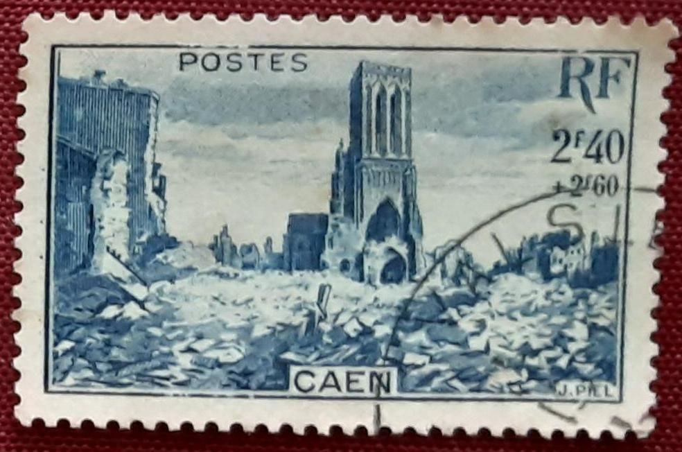 timbre CAEN 2f40+2f60 oblit�r� 1 Pontoise (95)