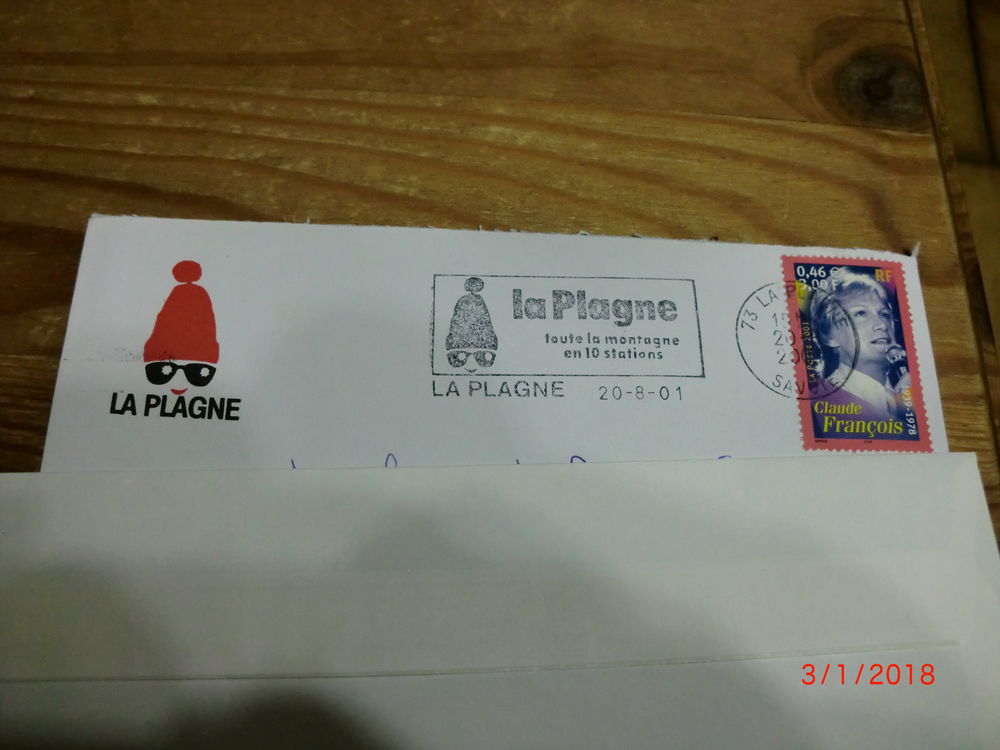 timbre de claude Fran�ois sur enveloppe 2 Merville (59)