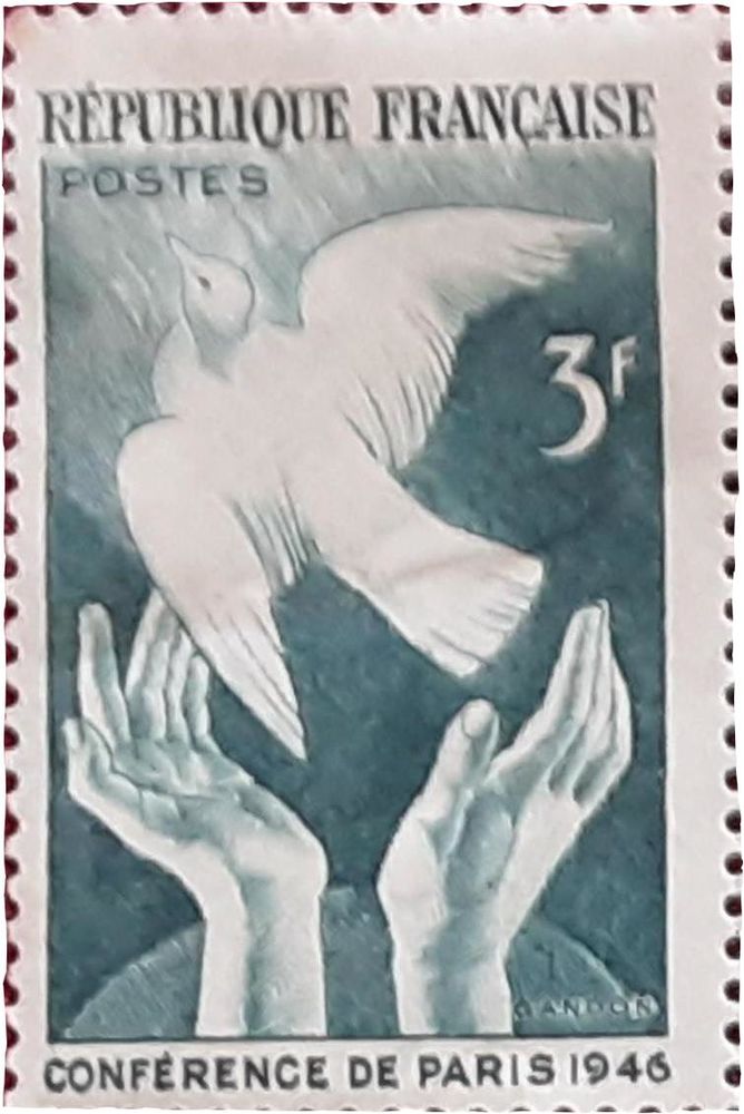 timbre conf�rence de paris 1946 2 Pontoise (95)