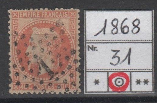 TIMBRE de FRANCE
1868
OBLITERE 6 Caumont (09)