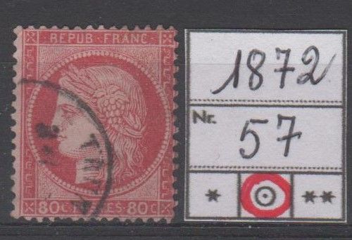 TIMBRE de FRANCE
1872
OBLITERE 5 Caumont (09)
