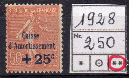 TIMBRE de FRANCE  1928
N** 20 Caumont (09)