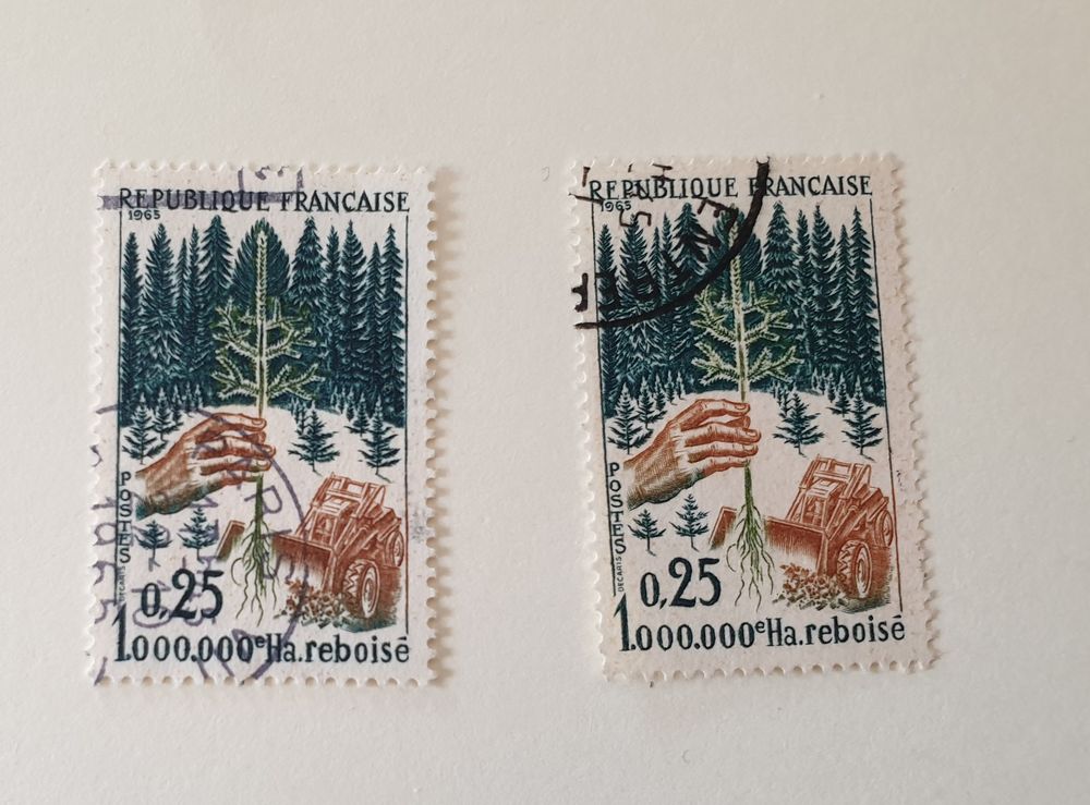 Timbre France 1965 Millioni�me hectare rebois� lot 0.10 euro 0 Marseille 9 (13)