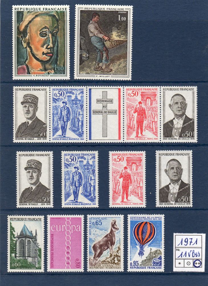 TIMBRE DE FRANCE
1971 4 Caumont (09)
