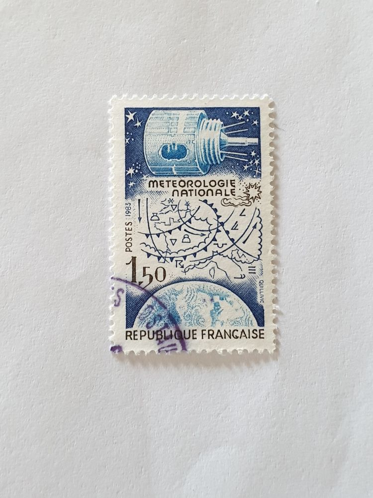 Timbre France 1983 M�t�orologie nationale- 0.05 euro 0 Marseille 9 (13)