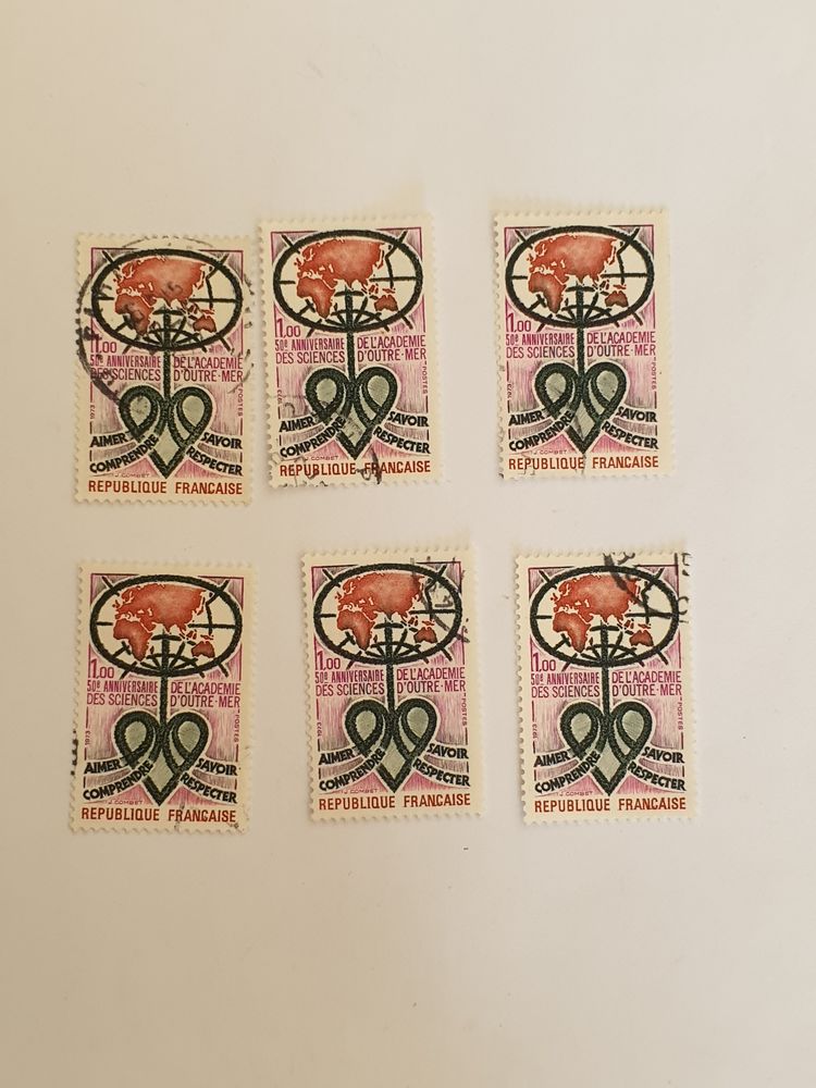 Timbre france 50�me anniversaire de l'acad�mie des sciences 0 Marseille 9 (13)