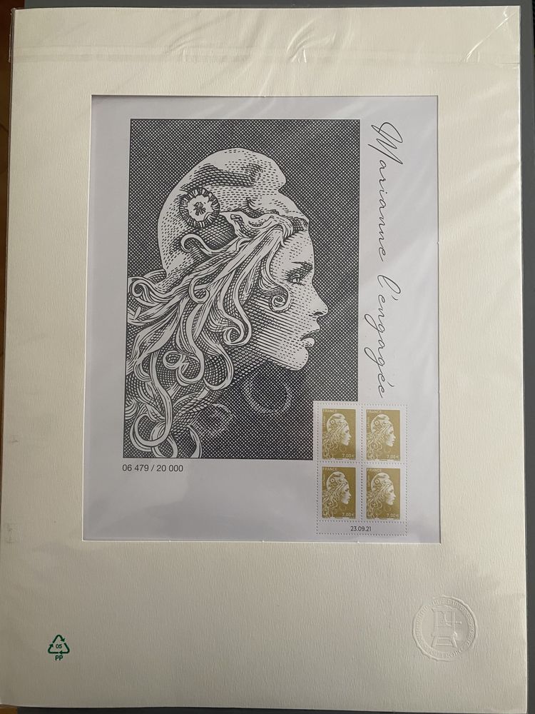 Timbre France Affiche neuve sous blister Marianne l'engag�e. 39 Saint-Gilles (30)