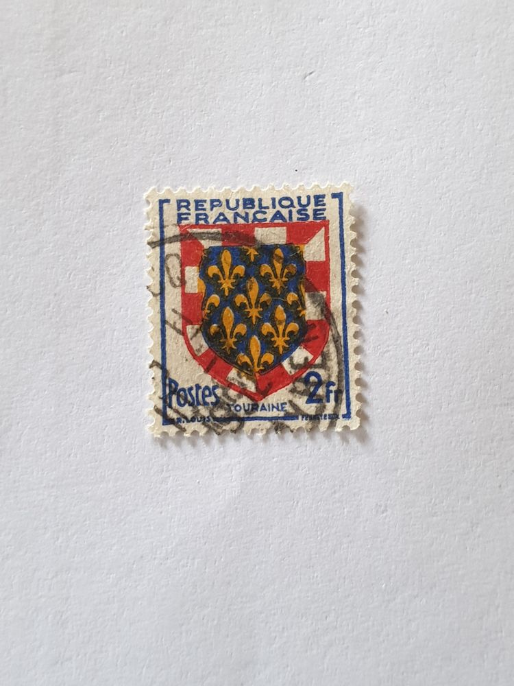 Timbre France armoiries Touraine 1951 - 0.08 euro 
0 Marseille 9 (13)