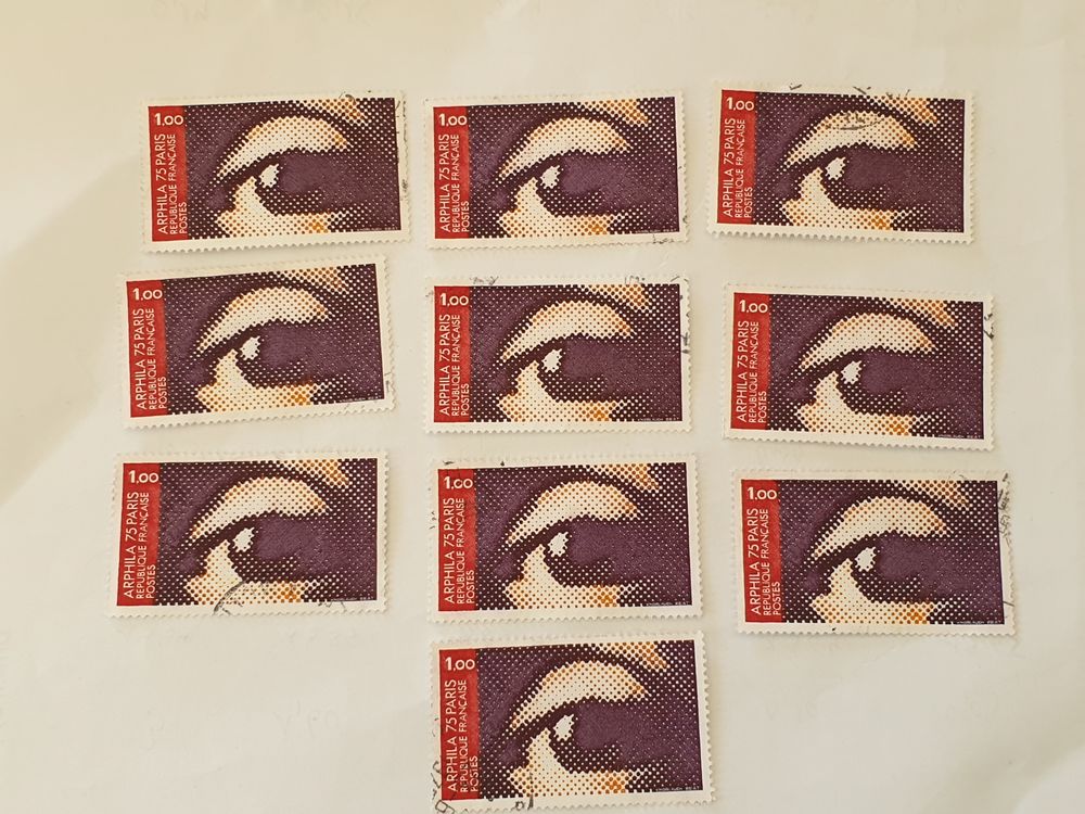 Timbre France Arphila 75 Paris   Oeil   1975  lot 1 euro 1 Marseille 9 (13)