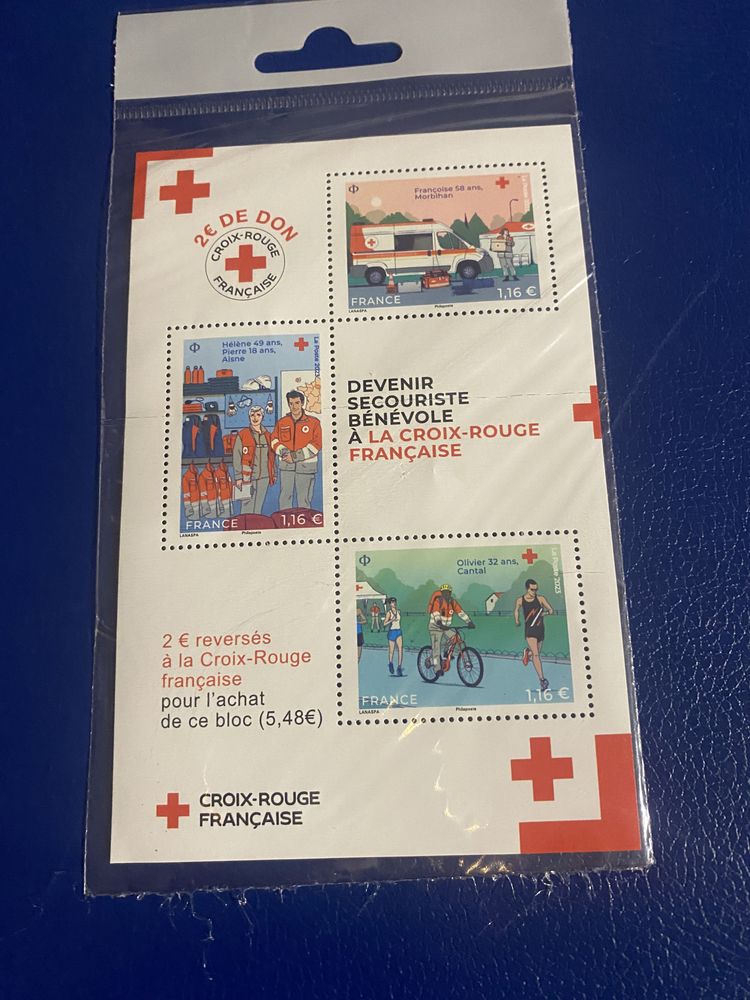 Timbre France. Bloc croix-rouge neuf** sous blister de 2023. 8 Saint-Gilles (30)