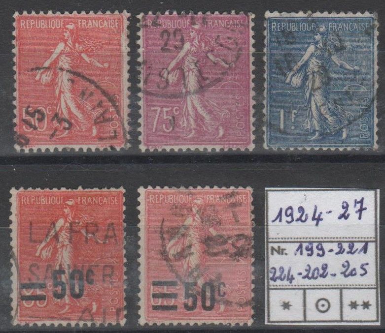 TIMBRE de FRANCE
entre 1924 &1927
OBLITERE 1 Caumont (09)