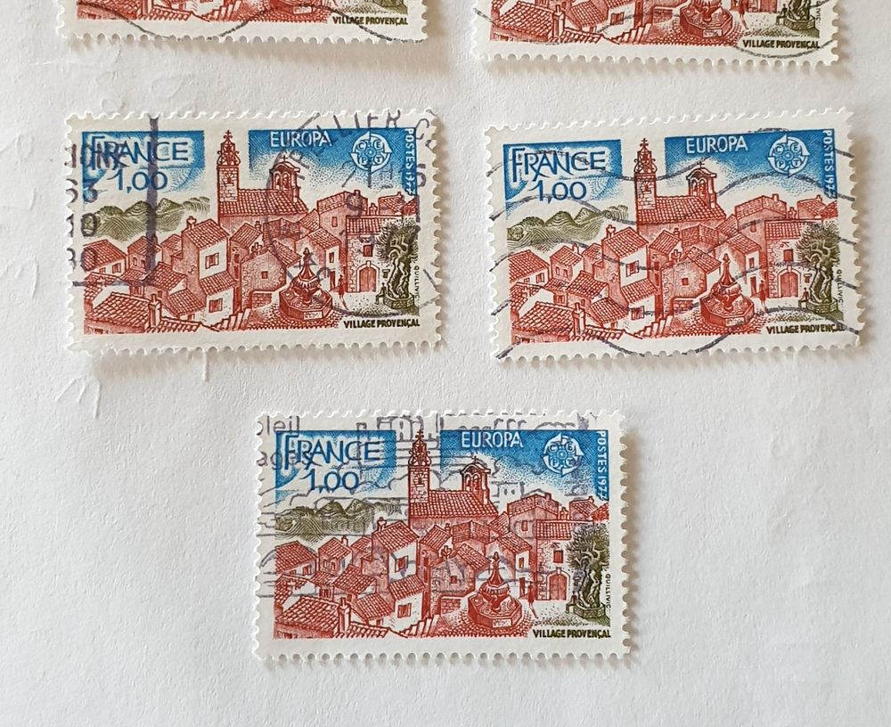 Timbre france Europa - Village proven�al 1977 lot 0.24 euro 0 Marseille 9 (13)
