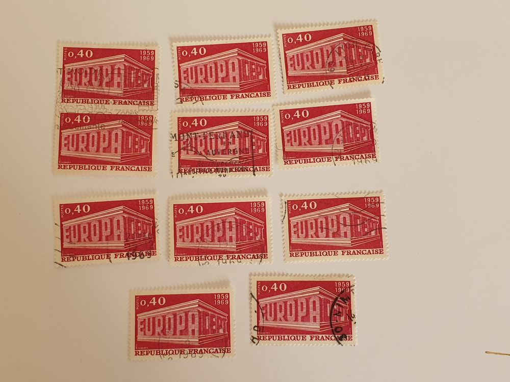 Timbre france Europa 0.40 - 1969 - lot 0.33 euro 0 Marseille 9 (13)