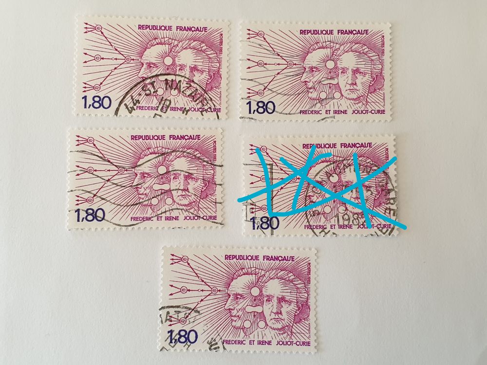 Timbre France Fr�d�ric et Ir�ne Joliot-Curie 1982 oblit�r�s 0 Marseille 9 (13)