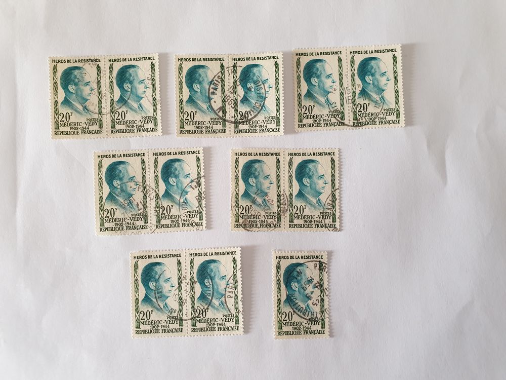 Timbre france h�ros r�sistance v�dy m�d�ric 1959 - 1.08 euro 0 Marseille 9 (13)