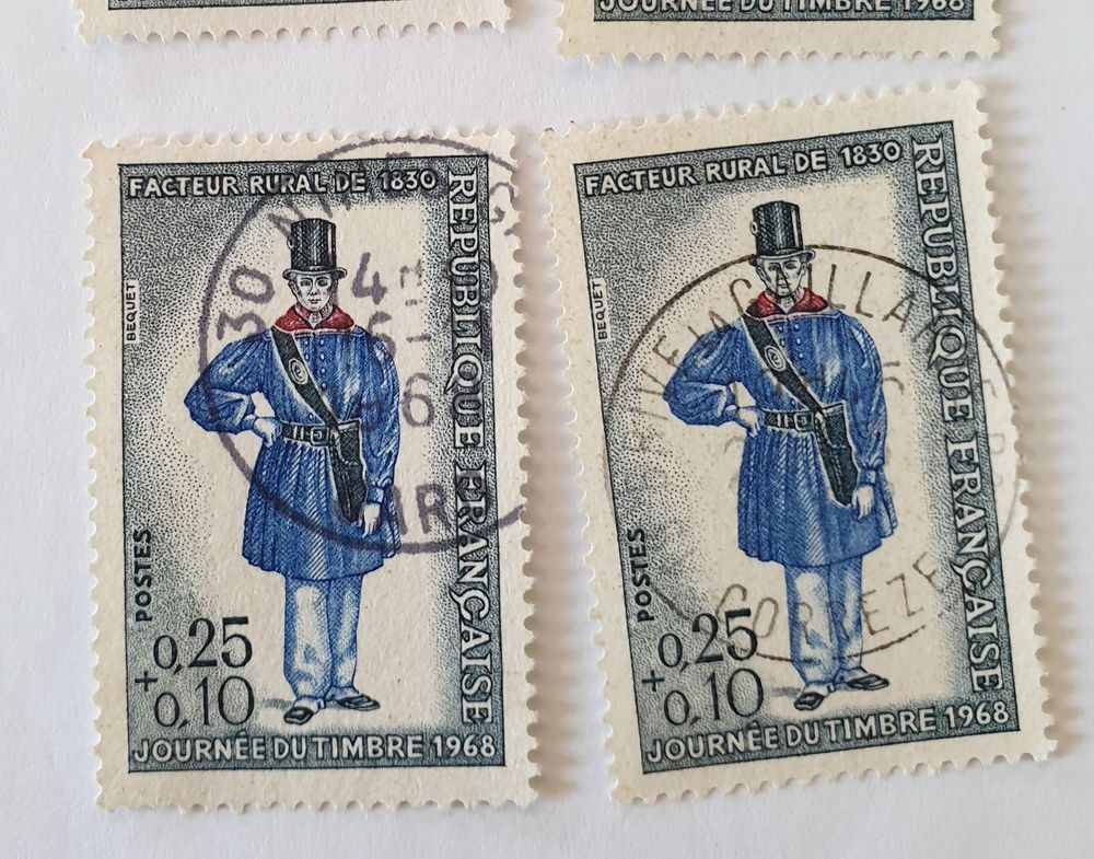 Timbre France Journ�e du timbre 1968 lot 0.12 euro 0 Marseille 9 (13)