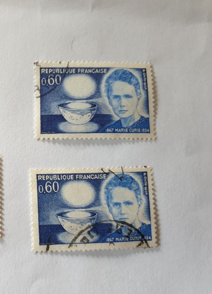 Timbre france Marie Sklodowska-Curie (1867-1934) lot  0.20 e 0 Marseille 9 (13)