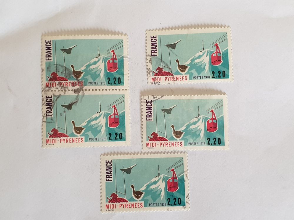 Timbre france Midi Pyr�n�es 1976- lot 1.20 euro 0 Marseille 9 (13)