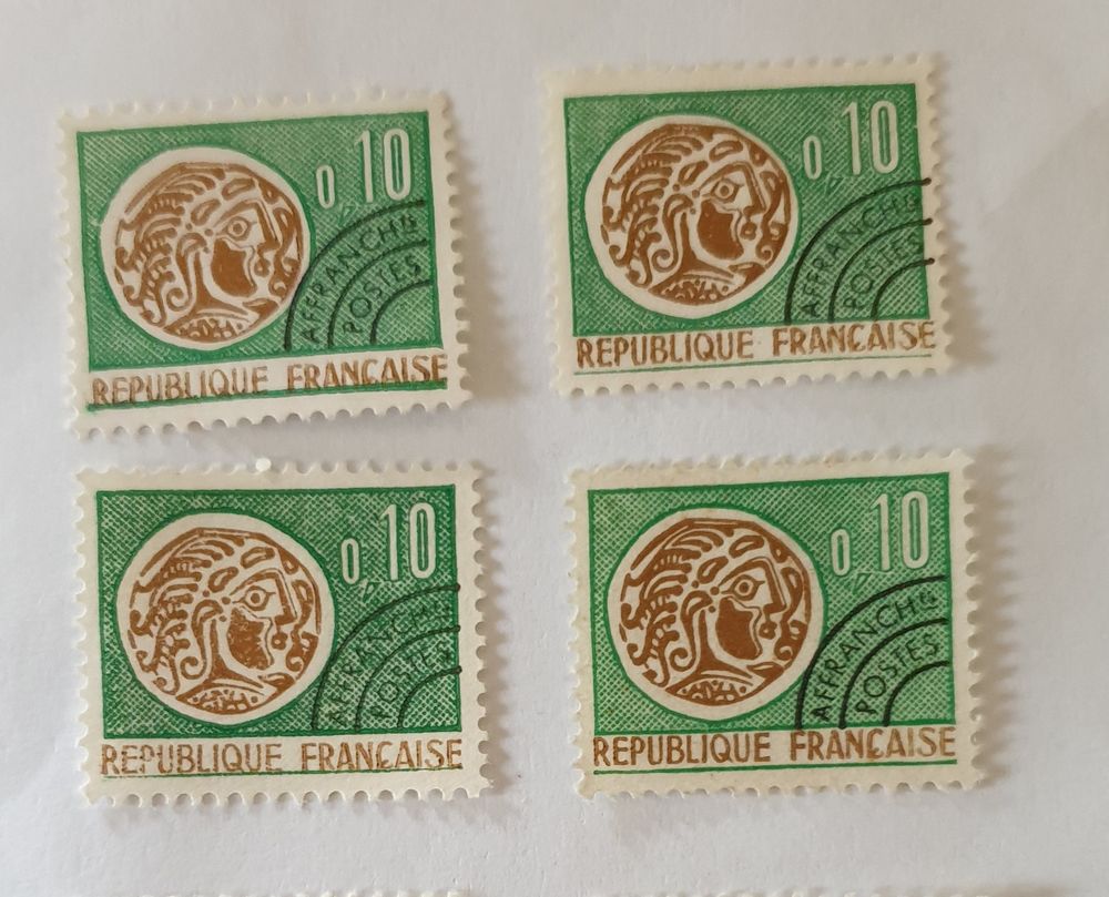 Timbre France pr� oblit�r�  1964-monnaie gauloise -lot 0.16 0 Marseille 9 (13)