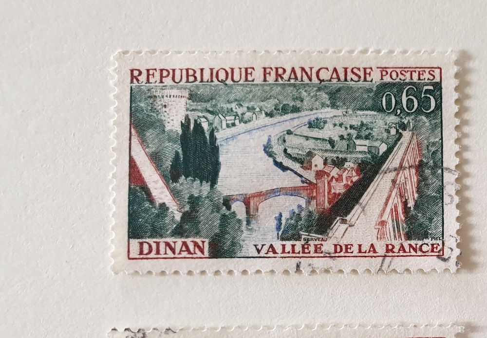 Timbre France Oblit�r� 1961 Dinan 0.65 f. 0.05 euro 0 Marseille 9 (13)