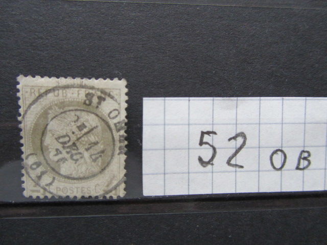 timbre france oblit�r� 52 12 Reims (51)