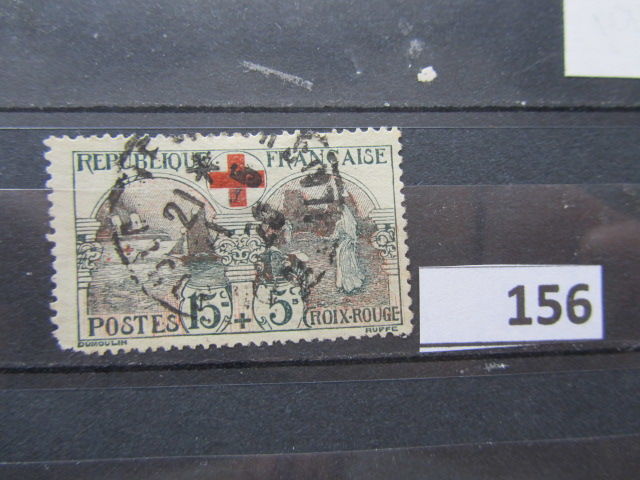 timbre france oblit�r� 156 10 Reims (51)