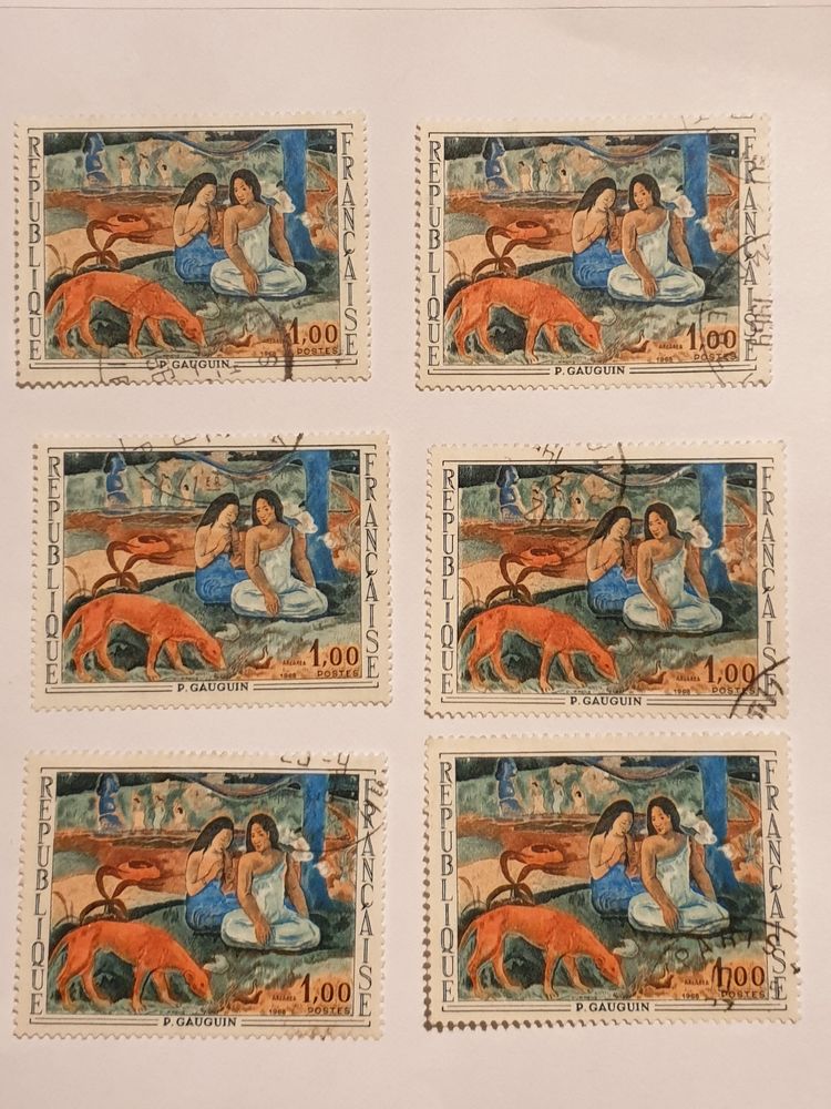 Timbre France Paul Gauguin  Arearea 1968- lot 0.66 euro 0 Marseille 9 (13)