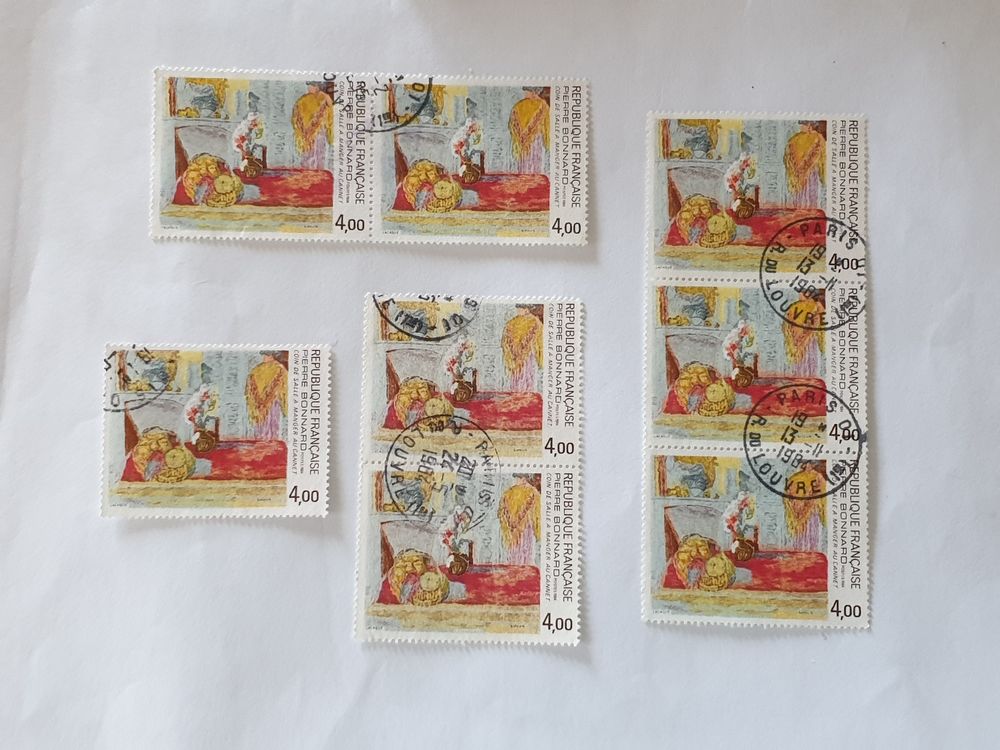 Timbre France Pierre Bonnard 1984  lot 2 euro ou 2 Marseille 9 (13)