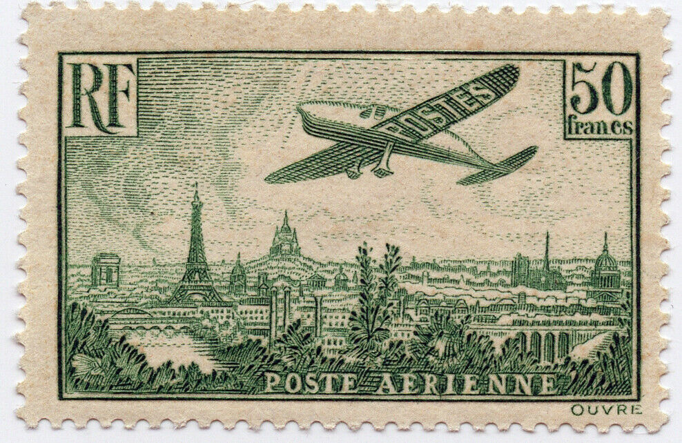 Timbre France Poste A�rienne n�14 50FF ** - EXPERT CALVES 900 N�mes (30)