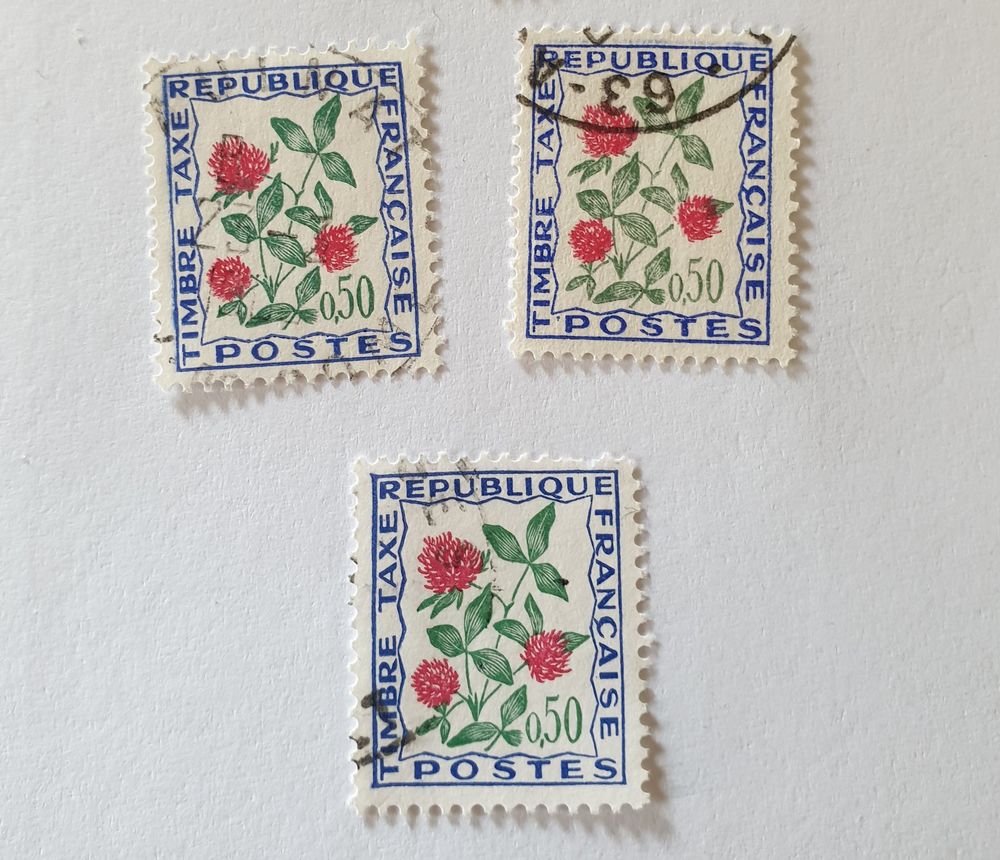 Timbre France taxes 0.50 F (1964) oblit�r�s lot 0.12 euro 0 Marseille 9 (13)