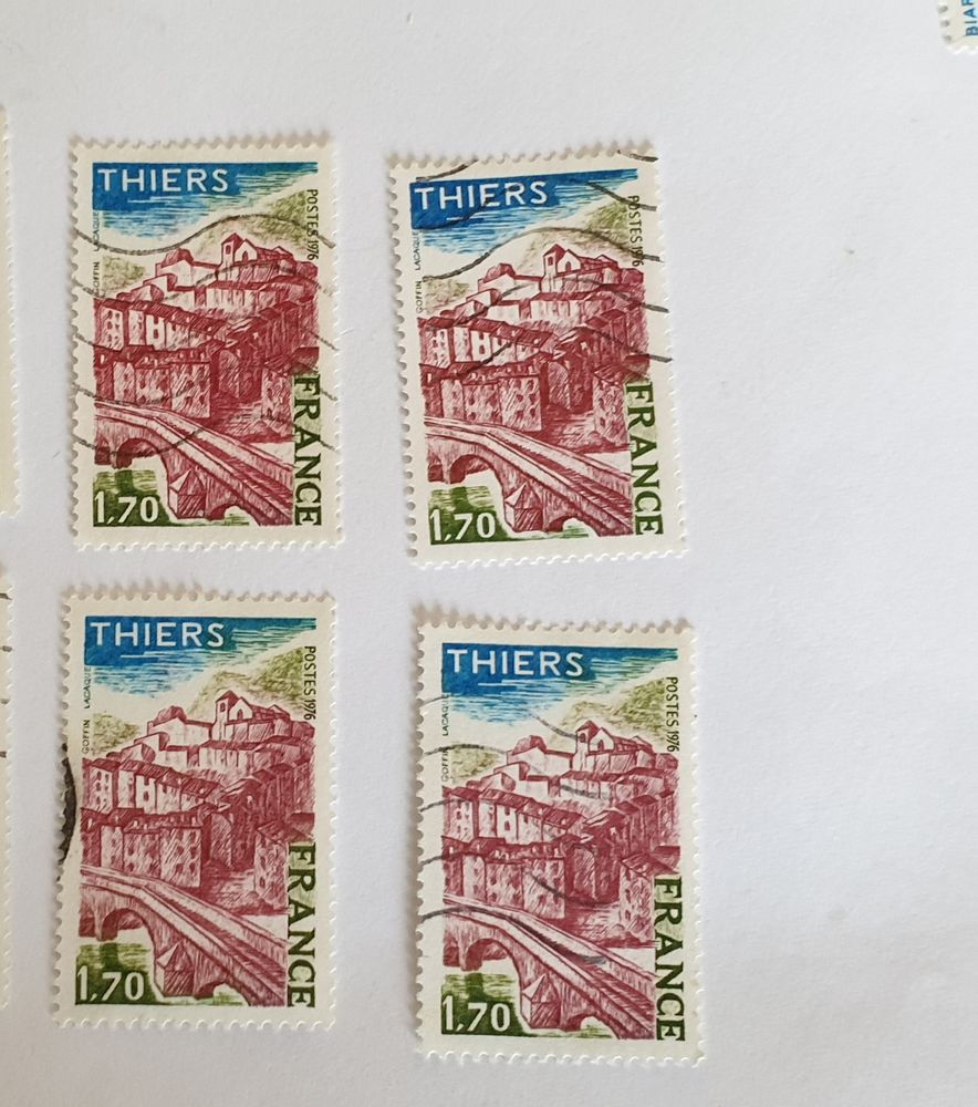 Timbre france Thiers (Puy de D�me) 1976- lot 0.24 euro 0 Marseille 9 (13)