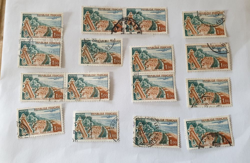 Timbre france  Le Touquet Paris plage 1962  -lot 0.60 euro 0 Marseille 9 (13)