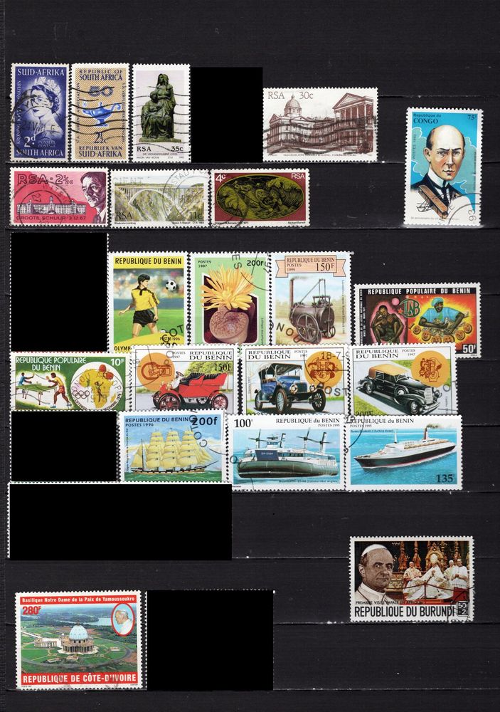 lot de 69 timbres d'AFRIQUE 4 Les �glisottes-et-Chalaures (33)