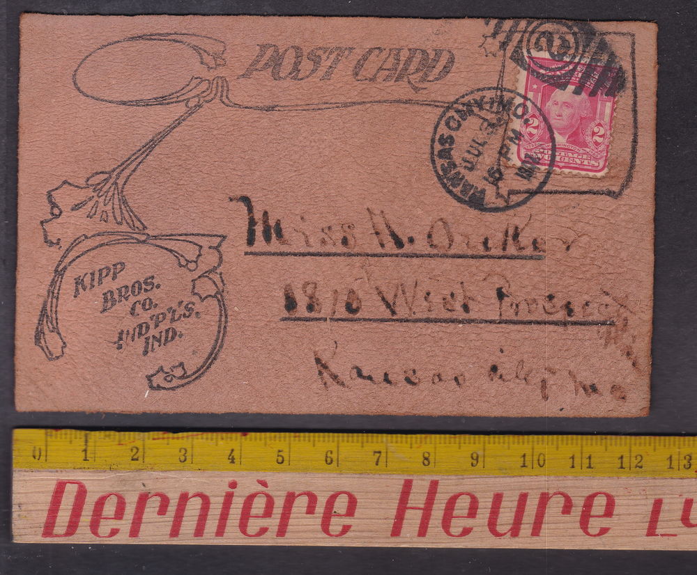 Timbres-CPA-AMÉRIQUE-Etats Unis-USA-1907 Carte postale en cu 16 Lyon 4 (69)