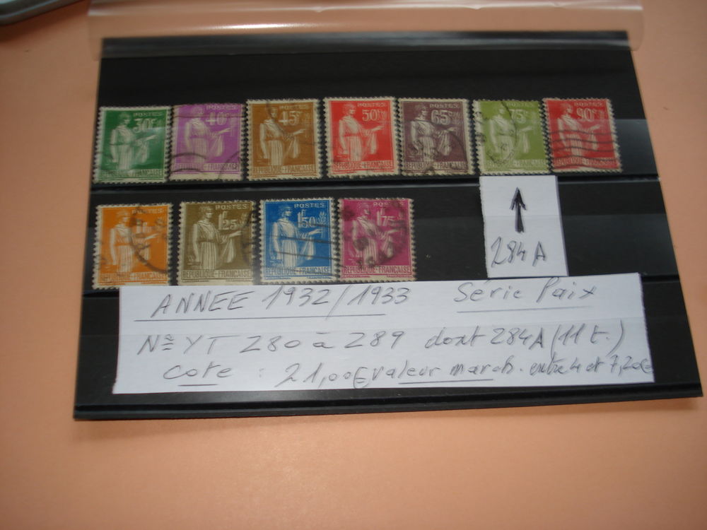 Timbres anciens France 4 Poussay (88)