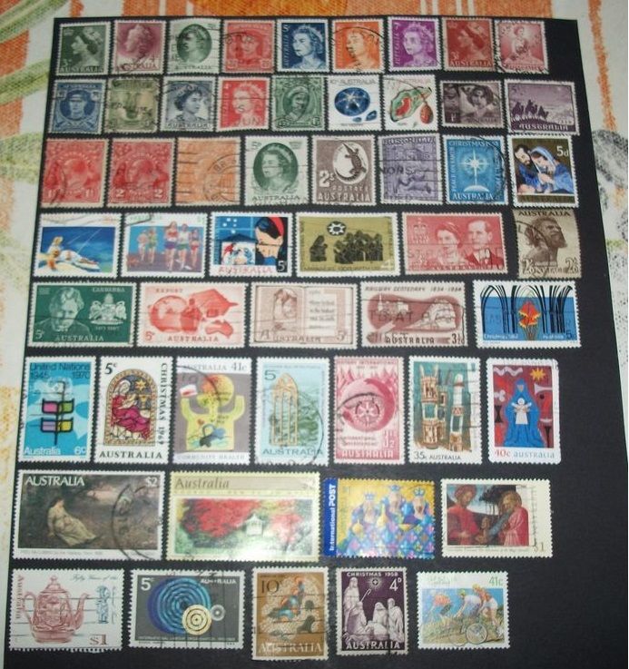 Lot de 53 timbres d'AUSTRALIE oblit�r�s et diff�rents.
2 Aillevillers-et-Lyaumont (70)