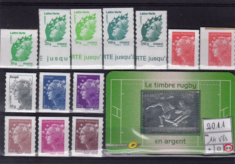 LOT de TIMBRES  AUTOADHESIFS
2011  ..NEUF** 35 Caumont (09)