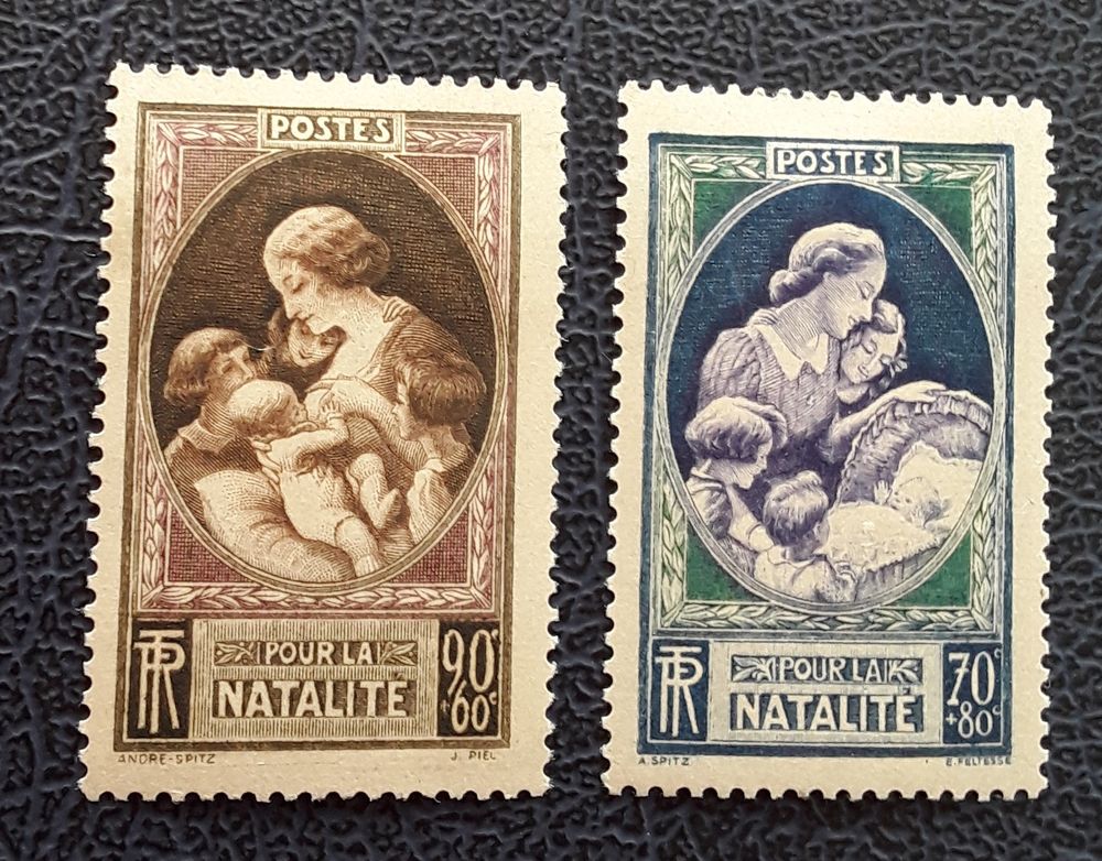 440 et 441 Timbres avec charni�re 1 Jou�-l�s-Tours (37)