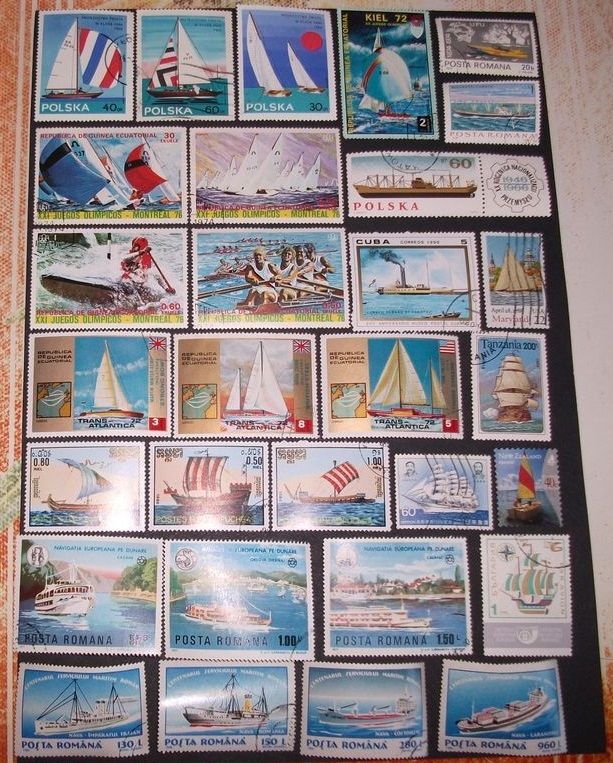 Lot de 55 Timbres sur les BATEAUX diff�rents et oblit�r�s.
2 Aillevillers-et-Lyaumont (70)