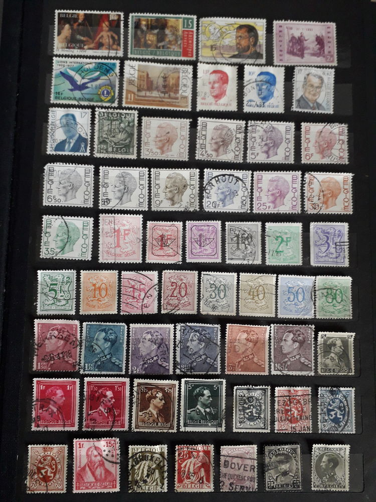 N�.238 lot de 135 timbres de Belgique . 1� 1 Les Forges (88)