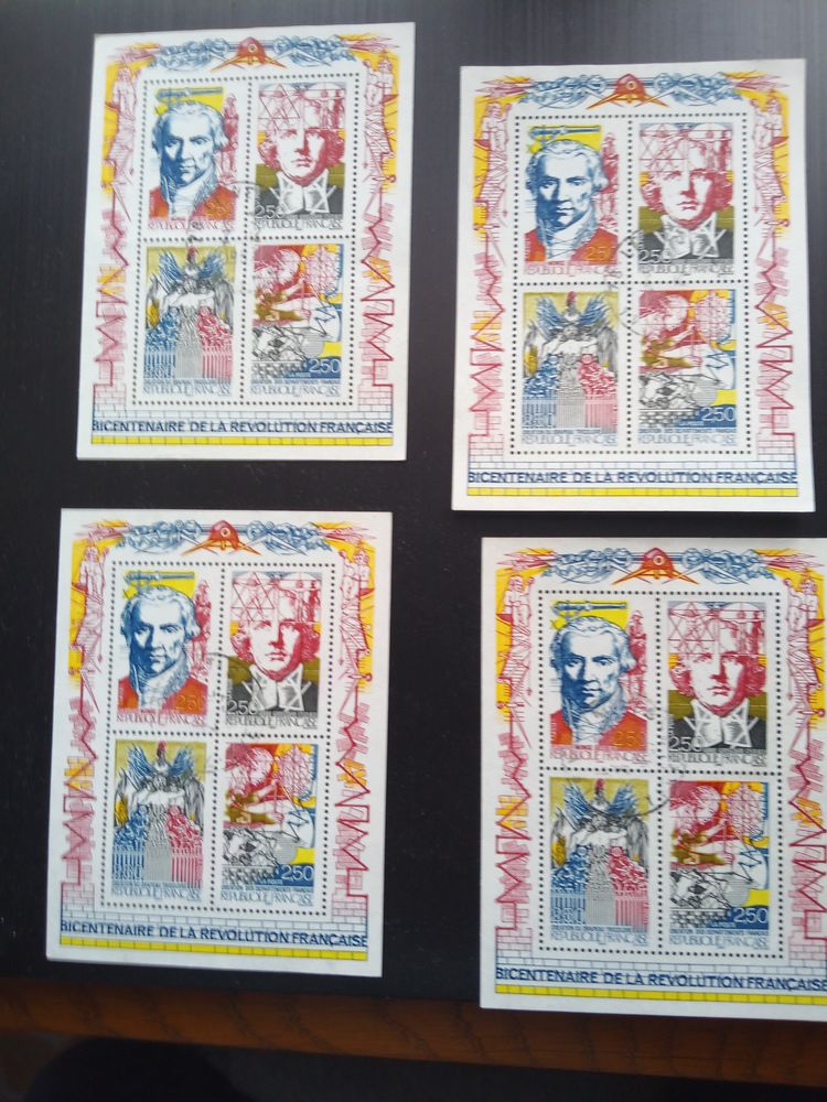 16 timbres du bicentenaire de la r�volution fran�aise 15 Cal�s (46)