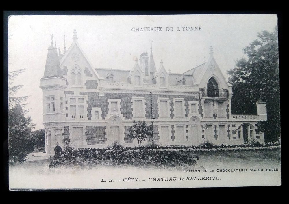Timbres-CPA-carte postale- CÉZY (89) - Château de Bellerive 7 Lyon 4 (69)