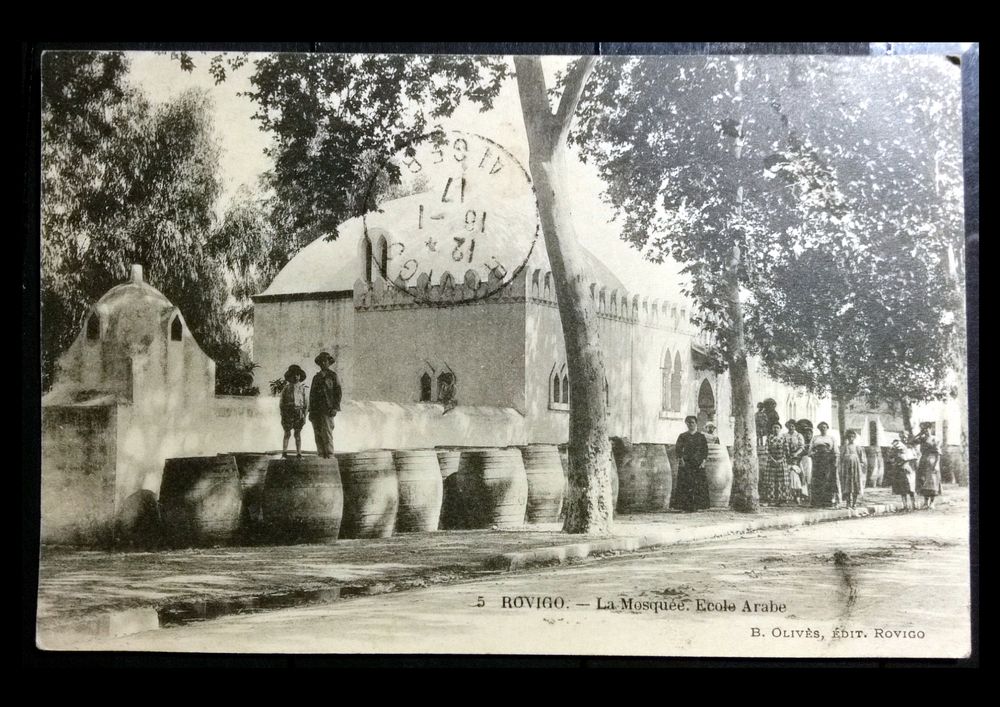 Timbres-CPA-carte postale- Algérie - ROVIGO - La Mosquée. Ec 5 Lyon 4 (69)
