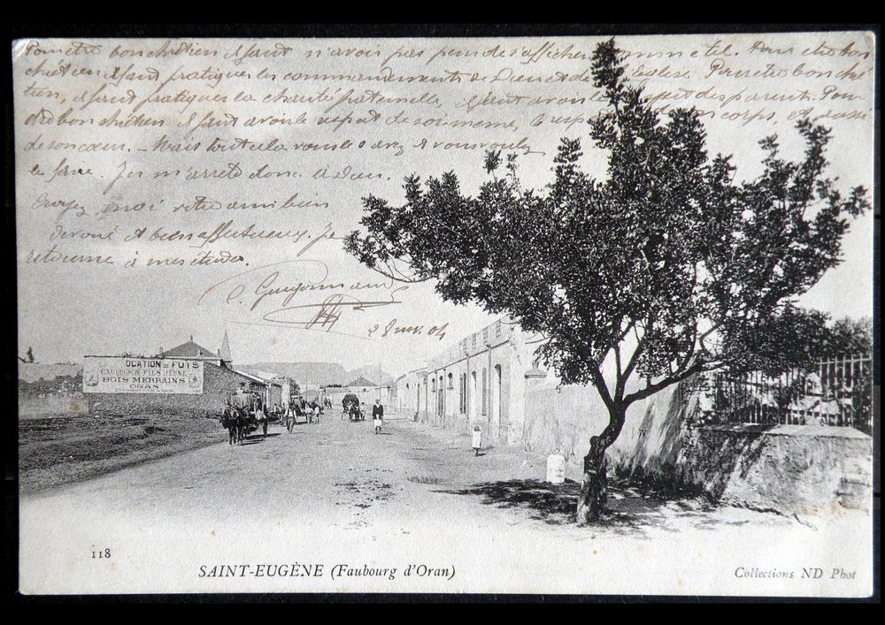 Timbres-CPA-carte postale- Algérie - Saint Eugène - Faubourg 5 Lyon 4 (69)