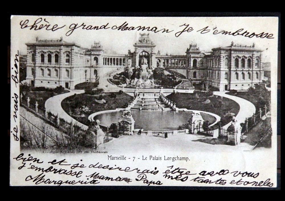 Timbres-CPA-carte postale- MARSEILLE (13) Le Palais Longcham 4 Lyon 4 (69)