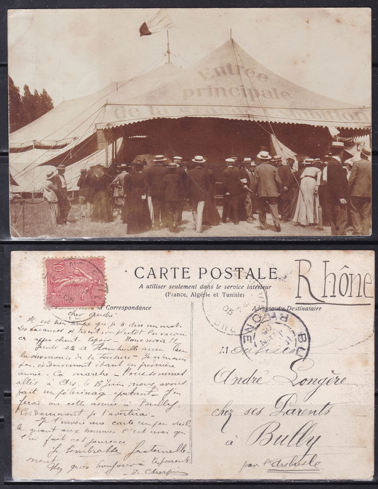 Timbres-Cartes Postales-CPA-ARS (01) ARS-Entrée Principale d 10 Lyon 4 (69)