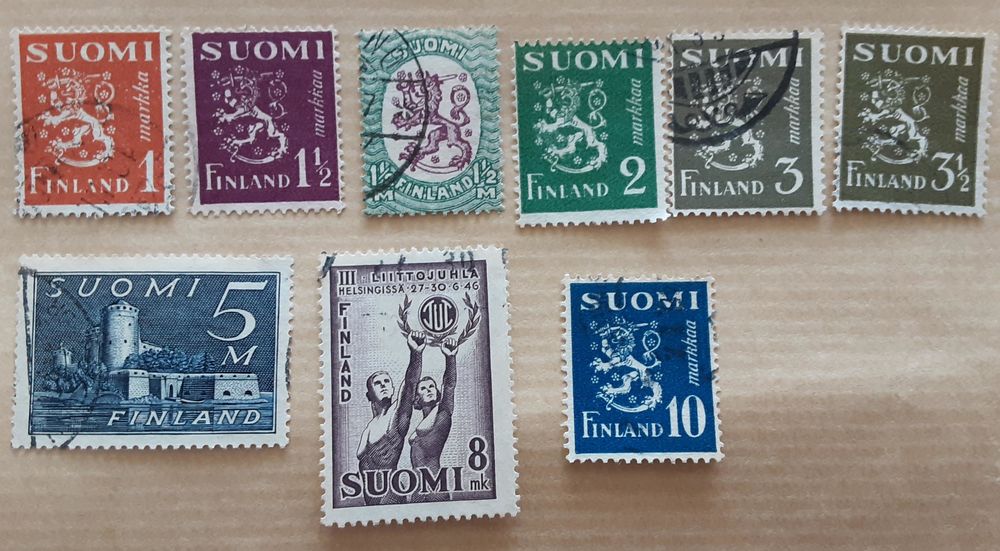 9 timbres � collection FINLANDE oblit�r�s � dates inconnues 3 Pontoise (95)