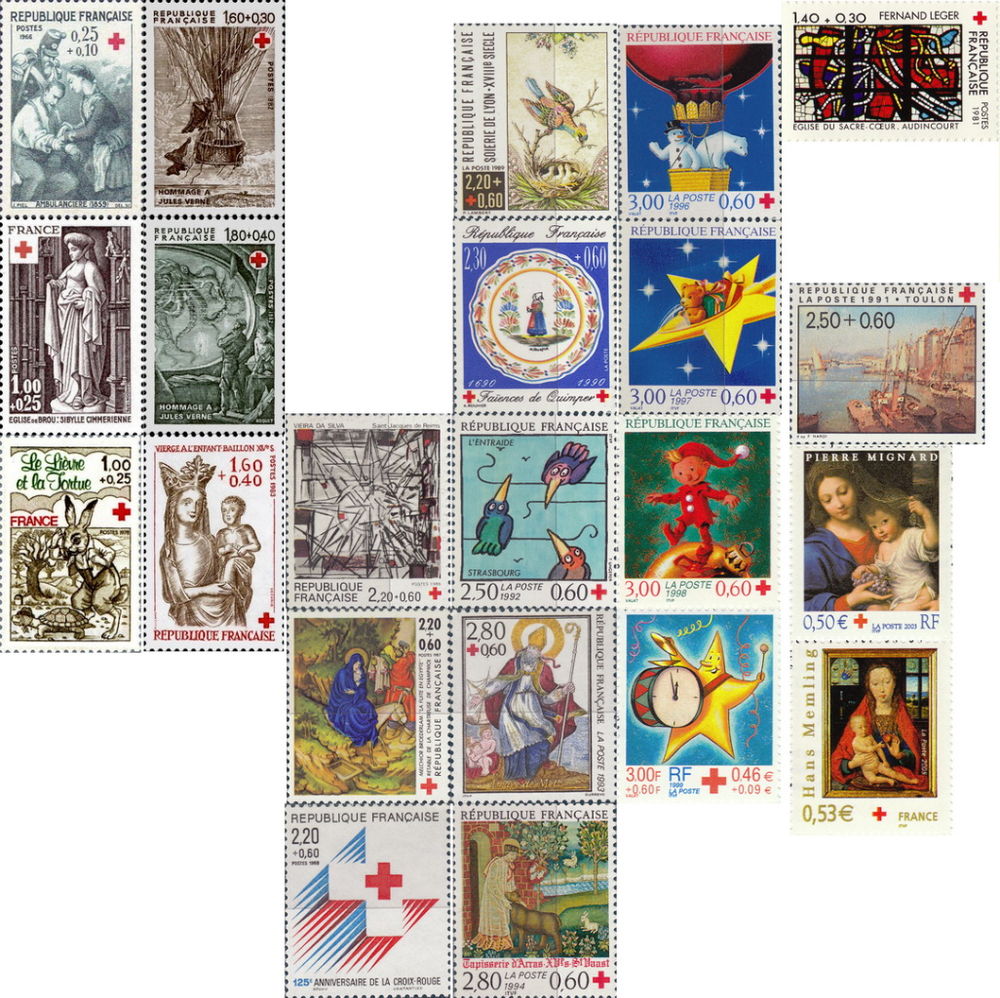 Timbres de collection fran�ais  LA CROIX ROUGE  NEUF
0 Aubin (12)